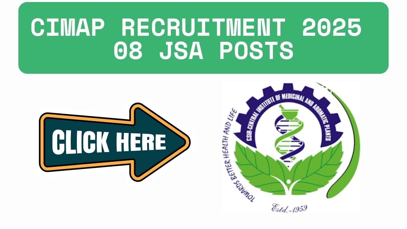 CIMAP JSA Recruitment 2025 for 08 Posts