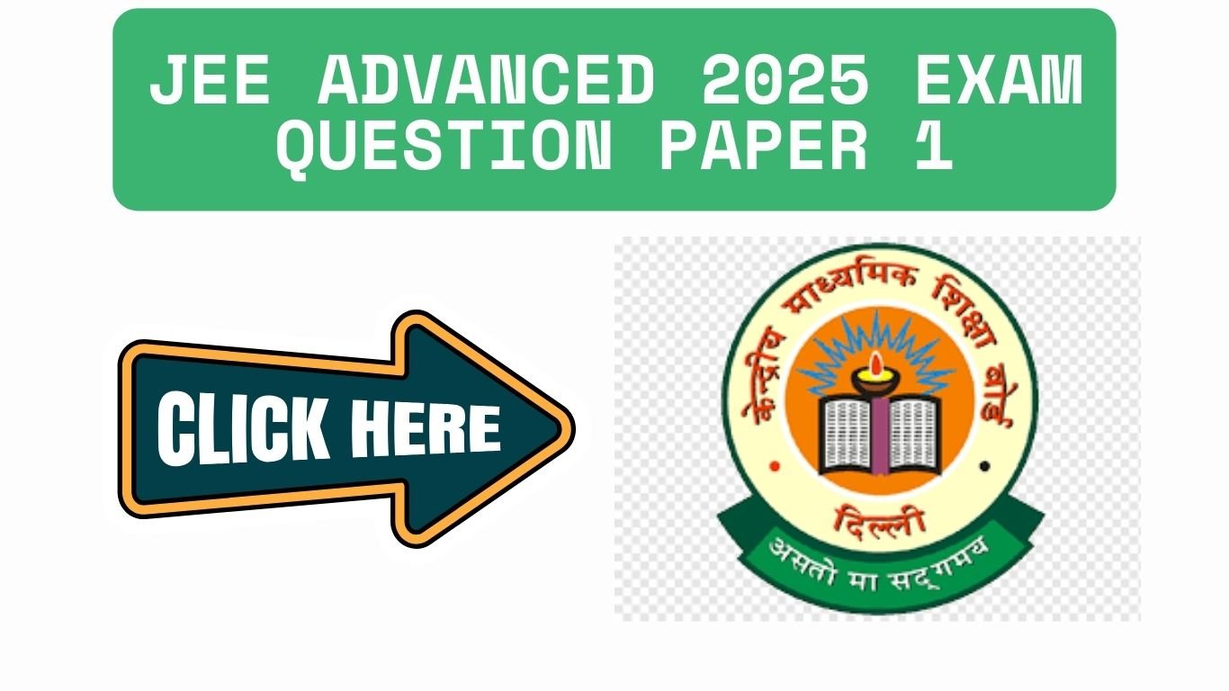 JEE Advanced 2025 exam Question paper 1